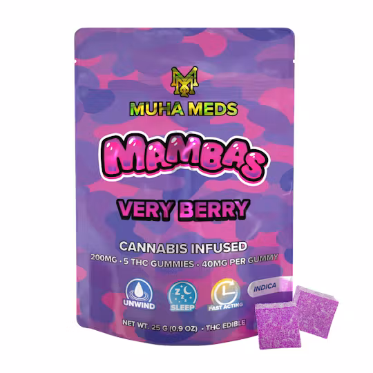 Muha Meds Very Berry Mamba Gummies 200mg